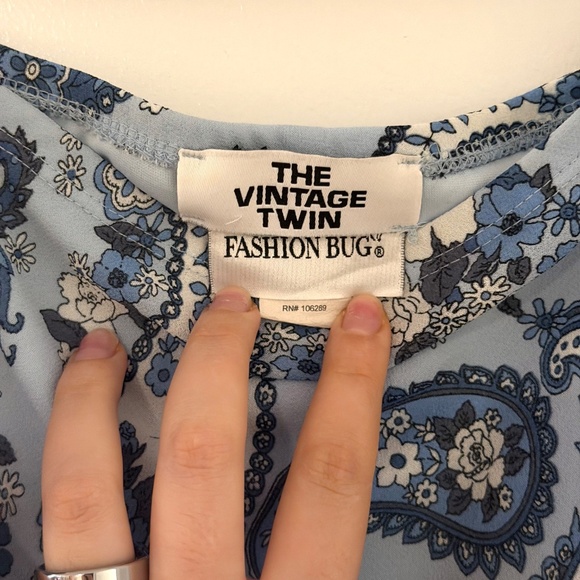 VINTAGE TWIN PAISLY MIDI SKIRT | - Picture 4 of 5